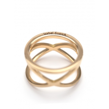ANILLO CRUZADO DE ORO BLANCO